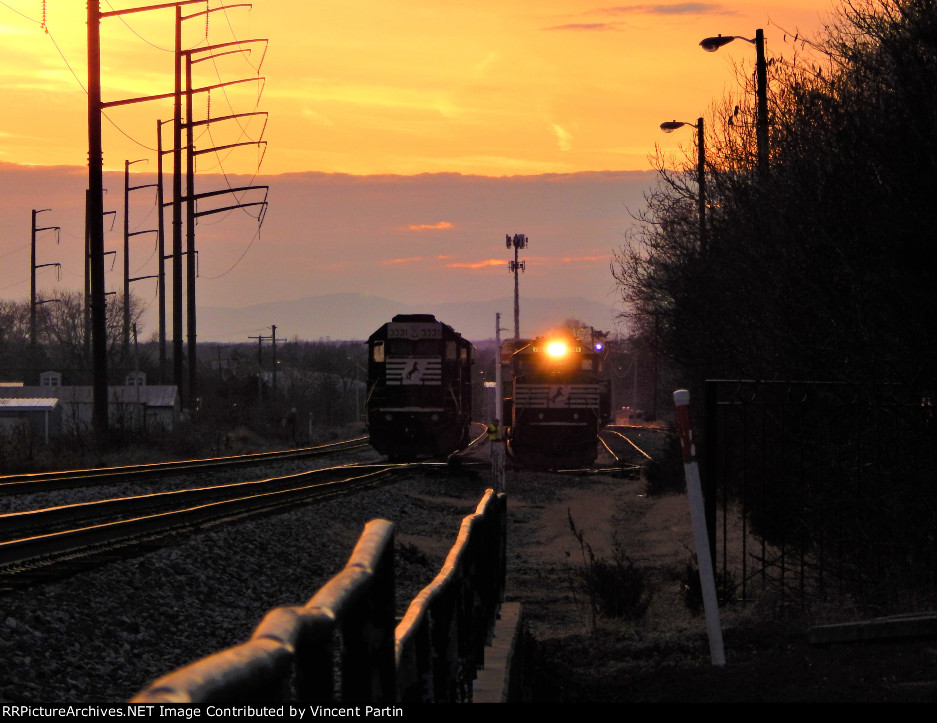 Sunsets in the Manassas yard